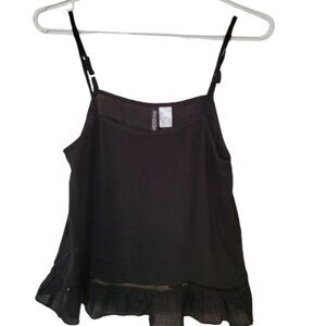 Divided crop adjustable strap top
